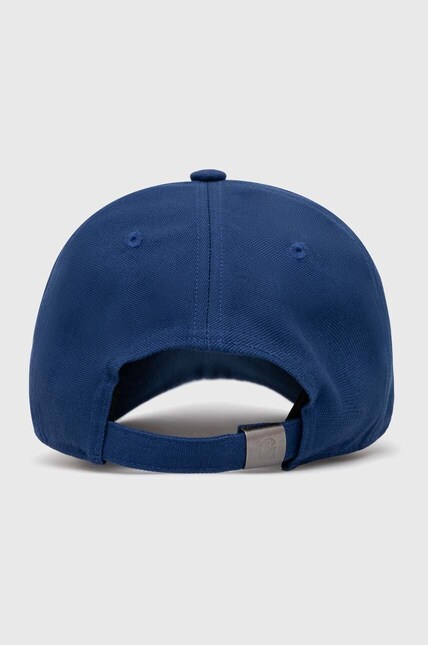 Carhartt WIP cotton baseball cap Canvas Script Cap navy blue color