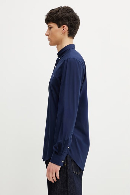 ralph lauren navy blue dress shirt Polo Ralph Lauren Linen Shirt