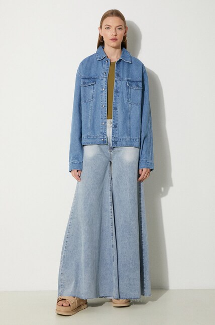 adidas Originals denim jacket women's blue color IS1742 at PRM US