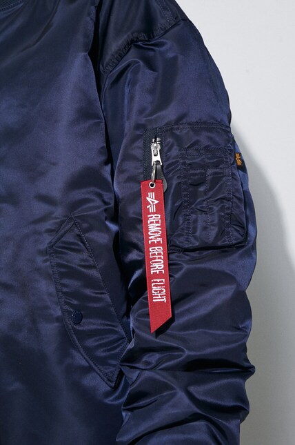 Alpha Industries bomber jacket MA-1 CS men's navy blue color