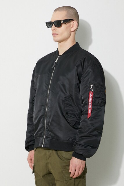 Alpha Industries bomber jacket MA-1 CS men's black color 136136 at