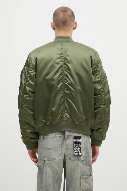 Alpha Industries bomber jacket MA-1 UV men's green color 146115UV