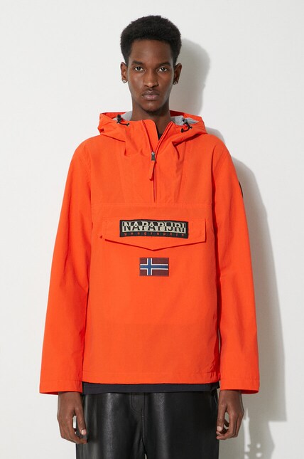 NAPAPIJRI オレンジ レインウェア Mサイズ Napapijri jacket Rainforest M Sum 3 men's orange color