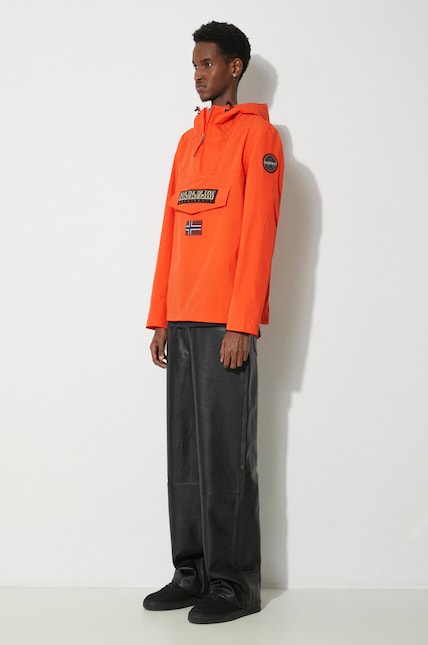 Napapijri jacket Rainforest M Sum 3 men's orange color