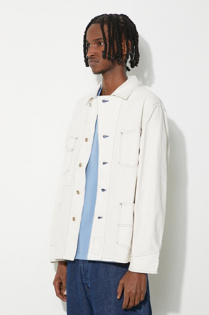 Human Made jacket Garment Dyed Coverall Jacket men's beige color
