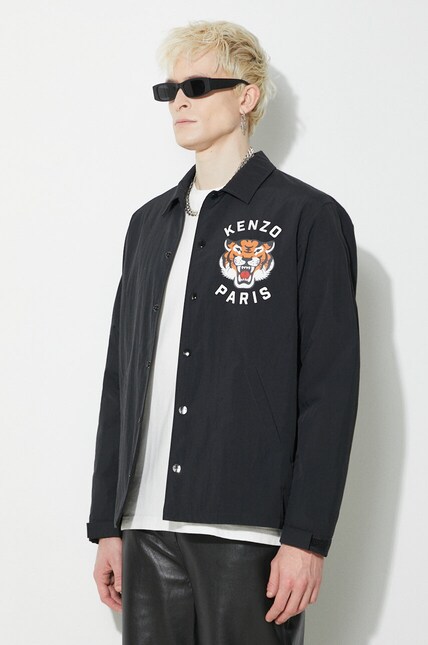 Kenzo jacket Lucky Tiger Padded Coach men's black color