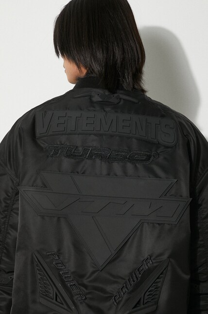VETEMENTS bomber jacket Blackout Racing Bomber Jacket men's black