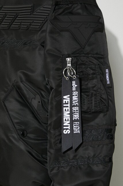 VETEMENTS bomber jacket Blackout Racing Bomber Jacket men's black