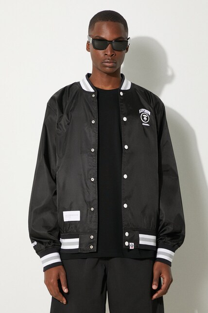 AAPE bomber jacket men's black color AAPLJM7639XXM at PRM US