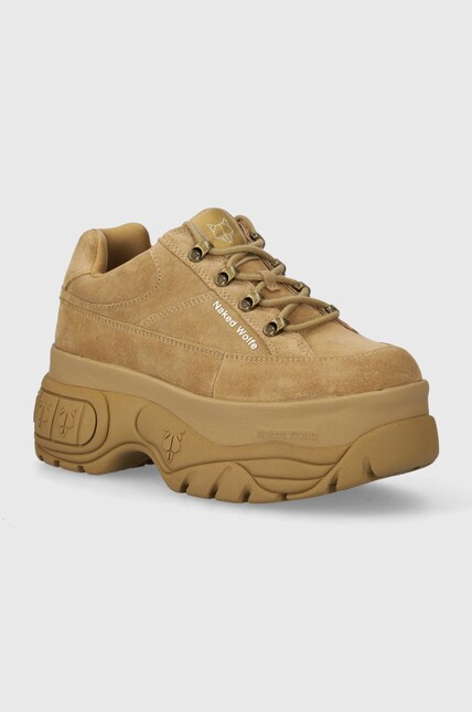 Naked Wolfe 厚底スニーカー ベージュ　size37 Naked Wolfe suede sneakers Sporty Tauper beige color at PRM US