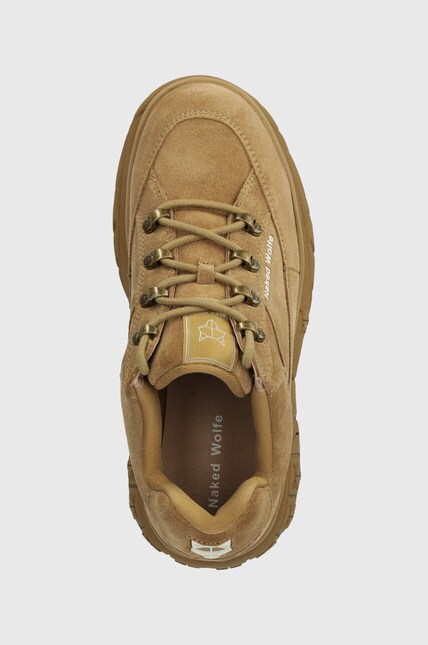 Naked Wolfe suede sneakers Sporty Tauper beige color at PRM US