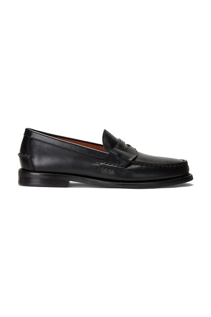 Polo Ralph Lauren leather loafers Alston Penny men's black color