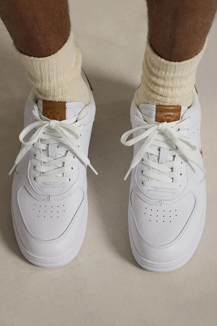 Polo Ralph Lauren leather sneakers Masters Crt white color