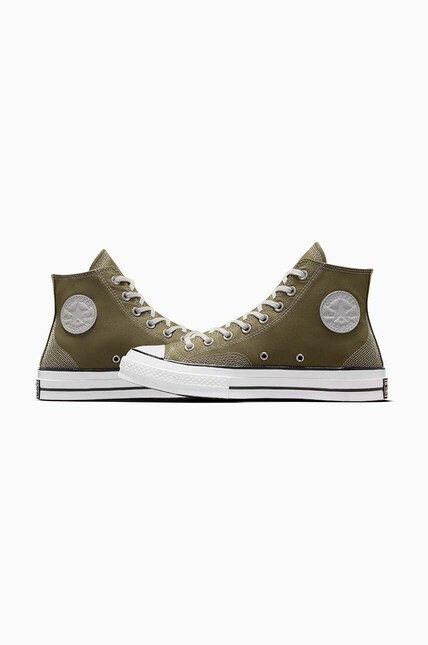 Converse trainers Chuck 70 HI Mossy men's green color A07435C at