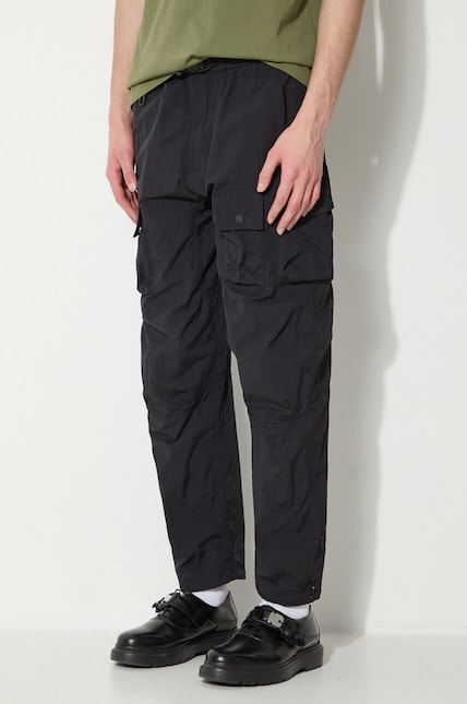 Maharishi trousers Veg Dyed Cargo Track Pants Japanese men's black