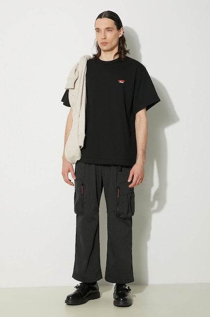 Nanga trousers Hinoc Ripstop Field Cargo Pants men's black color