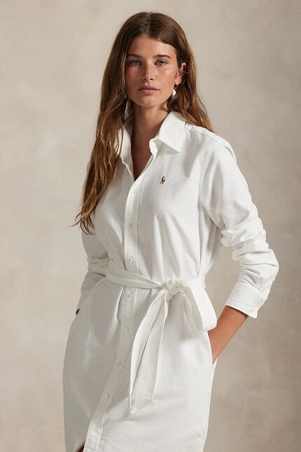 polo ralph lauren cotton long sleeve dress Cotton Long-Sleeve Dress