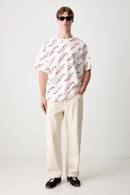Kenzo by Verdy Oversize T-Shirt cotton men's white FE58TS0044SY.02