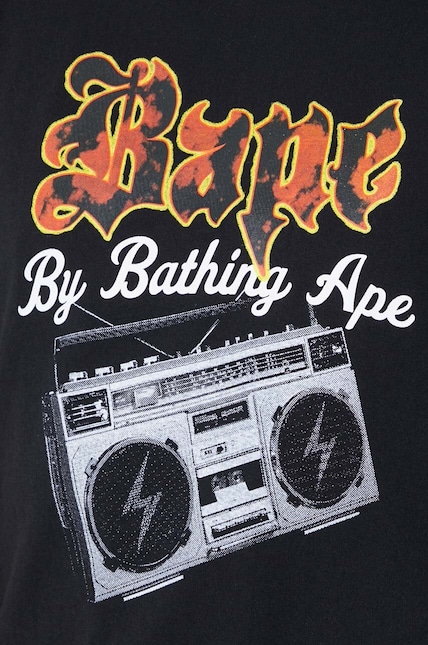 A Bathing Ape cotton t-shirt Bape Boombox Tee M men's black color