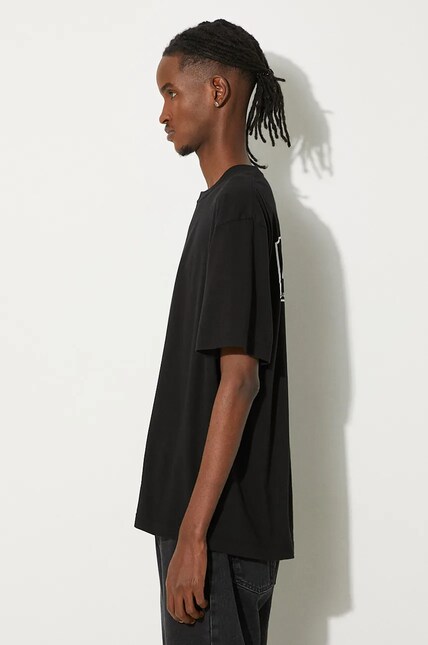 NEIGHBORHOOD t-shirt Tee SS-1 men's black color smooth 241PCNH