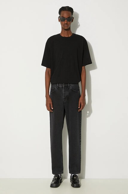 NEIGHBORHOOD t-shirt Tee SS-1 men's black color smooth 241PCNH