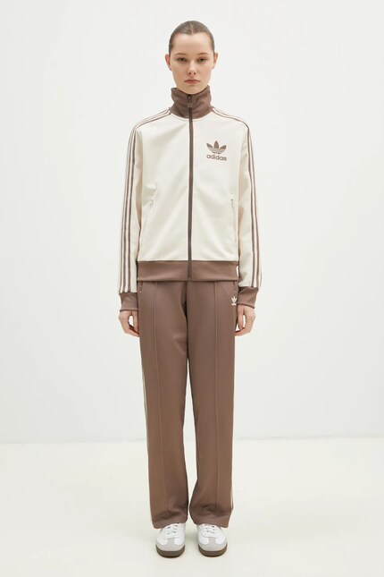 adidas Originals sweatshirt Adicolor women's beige color with an