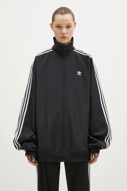 adidas Originals sweatshirt OVERSIZED TT women's black color with