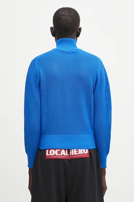 adidas Originals sweatshirt Crochet Tracktop blue color patterned