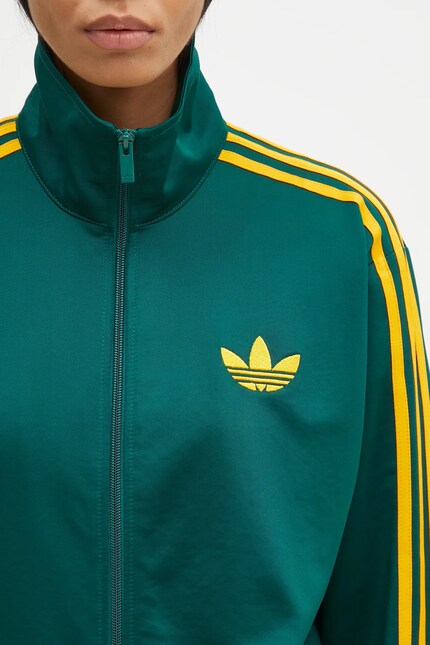 Кофта adidas Originals Firebird женская цвет зелёный узор JP2299