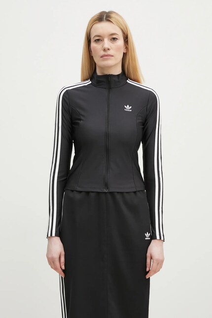 adidas Originals sweatshirt 3S SLIM TT women's black color JD5025