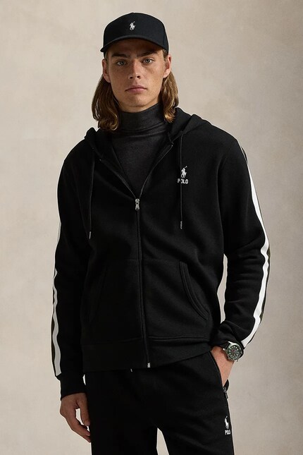 Polo Ralph Lauren sweatshirt men's black color hooded smooth