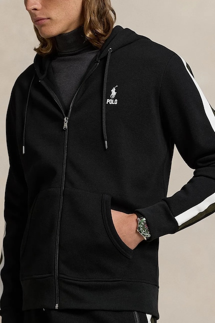 Polo Ralph Lauren sweatshirt men's black color hooded smooth Polo Ralph Lauren sweatshirt men's black color hooded smooth