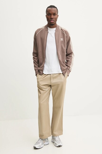 adidas Originals bluza SST TT barbati, culoarea bej, modelator