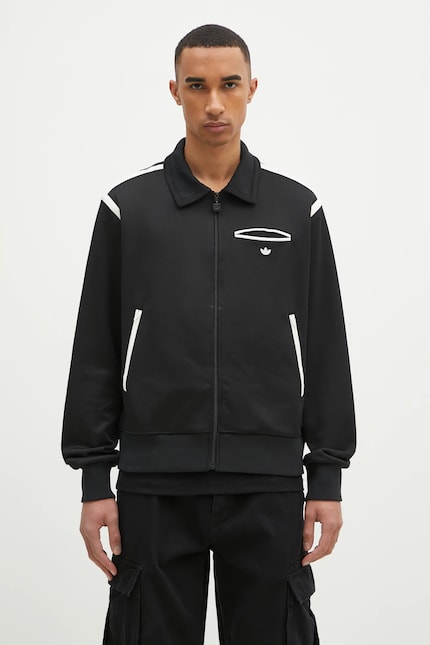adidas Originals sweatshirt Premium Tracktop men's black color adidas Originals sweatshirt Premium Tracktop men's black color