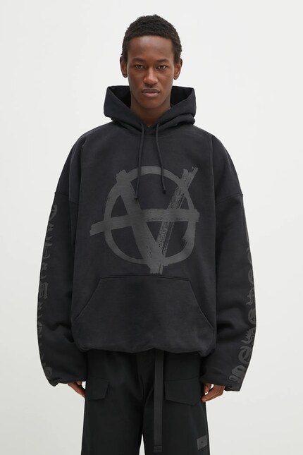 VETEMENTS cotton sweatshirt Double Anarchy Cropped Boxy PRM EU