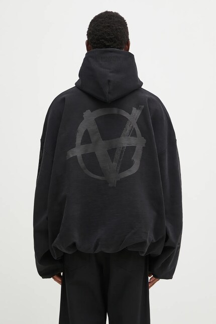 VETEMENTS cotton sweatshirt Double Anarchy Cropped Boxy PRM EU