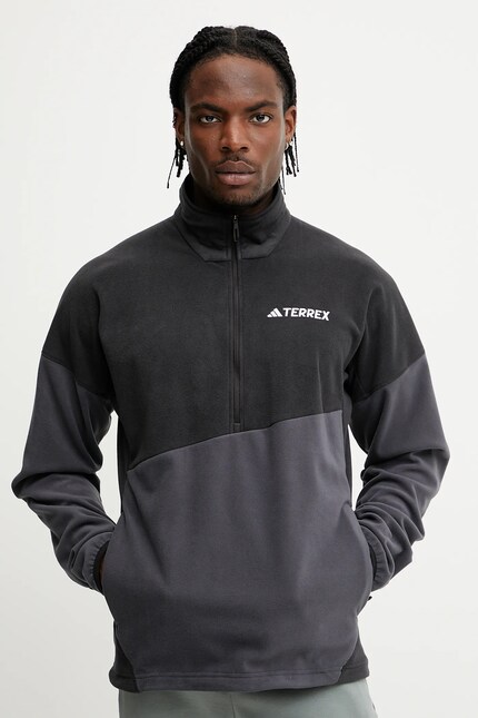 Флисовая кофта adidas TERREX цвет чёрный узор JE1350 | ANSWEAR.ua