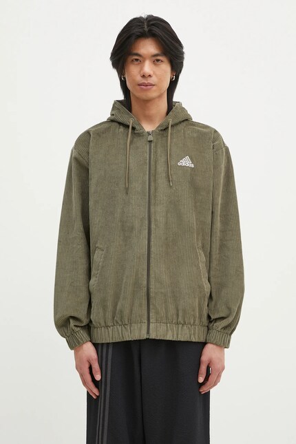 adidas Originals corduroy sweatshirt Cord Hoodie green color