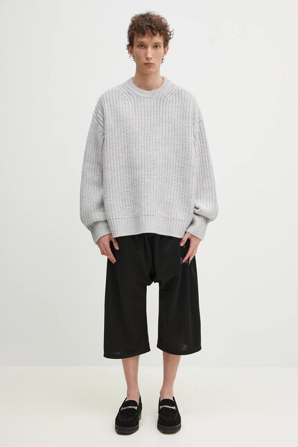 MKI MIYUKI ZOKU wool blend jumper Chunky Rib Knit Crewneck PRM EU