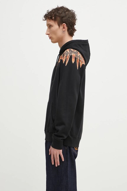 Marcelo Burlon cotton sweatshirt Icon Wings Regular Hoodie Black