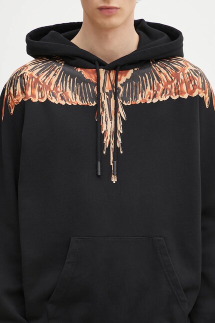 Marcelo Burlon cotton sweatshirt Icon Wings Regular Hoodie Black