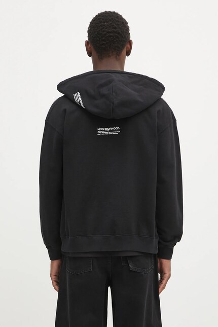 NEIGHBORHOOD cotton sweatshirt Classic Sweat Zip Hoodie Ls black