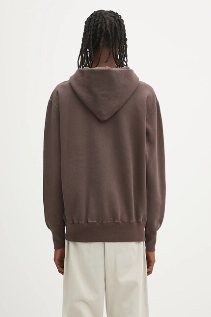 Human Made cotton sweatshirt Tsuriami Hoodie brown color hooded