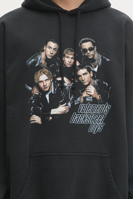 VETEMENTS sweatshirt Backstreetboys Oversized black color hooded