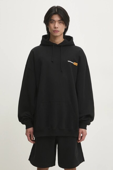Кофта VETEMENTS Vetements.Com Oversized цвет чёрный с капюшоном с