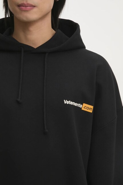VETEMENTS sweatshirt Vetements.Com Oversized black color hooded