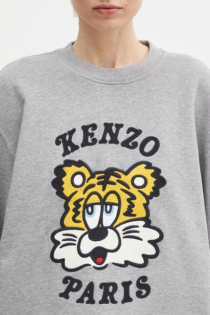 Хлопковая кофта Kenzo x Verdy цвет серый с принтом FF58SW2394MF.94