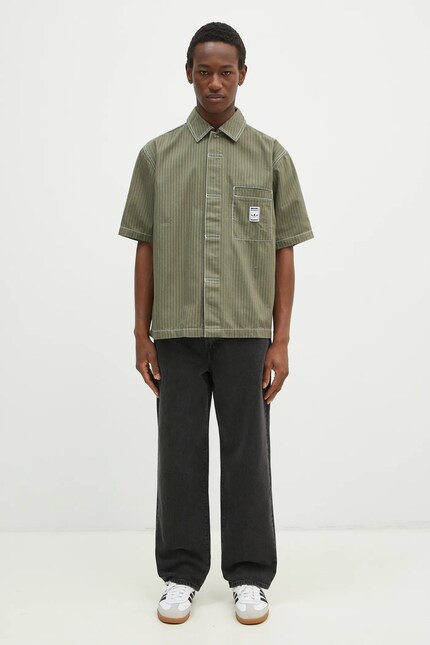 adidas Originals shirt Wabash Long Sleeve men's green color