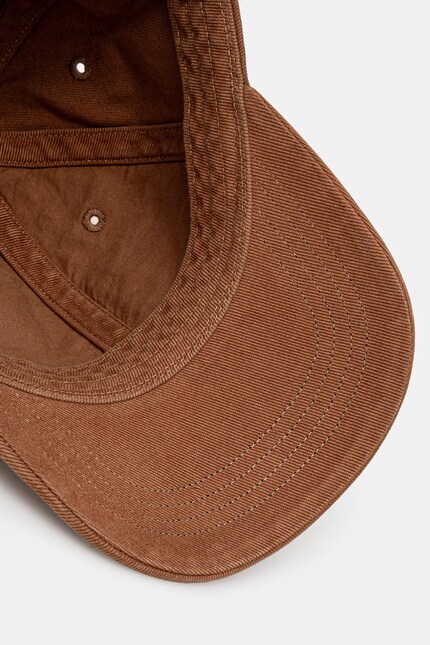 Carhartt WIP cotton baseball cap Heart Metal Cap brown color
