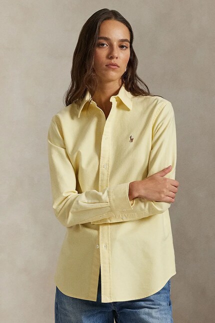 polo ralph lauren yellow dress shirt Polo Ralph Lauren button-down long-sleeve Shirt | Yellow